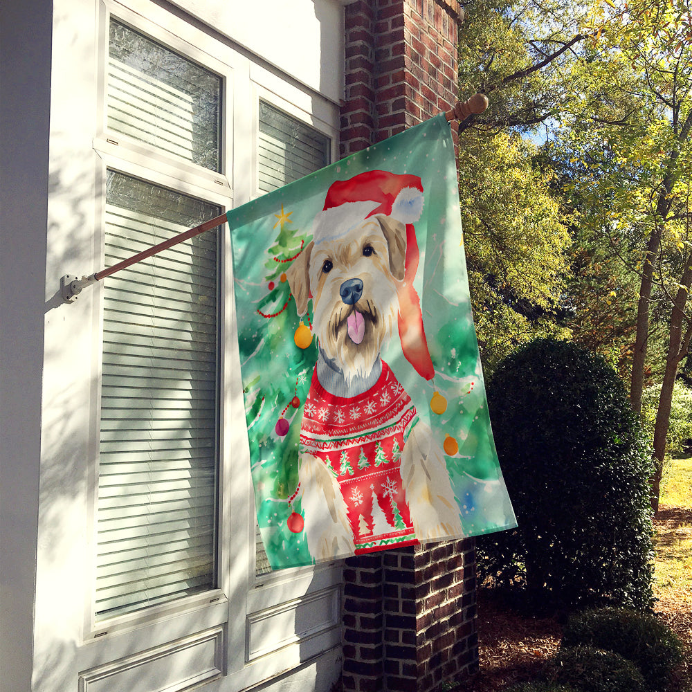 Wheaten Terrier Christmas House Flag
