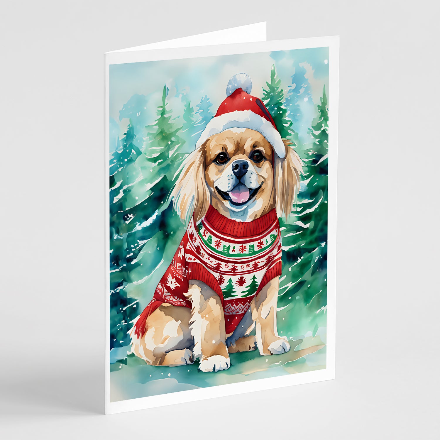 Buy this Tibetan Spaniel Christmas Greeting Cards Pack of 8