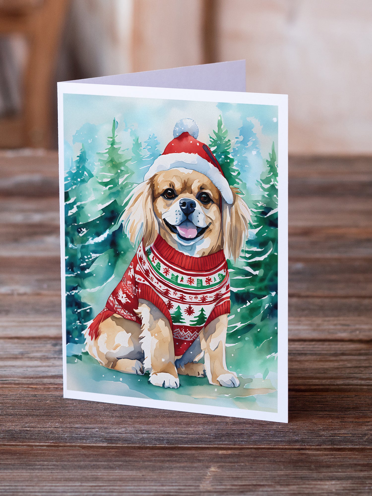 Buy this Tibetan Spaniel Christmas Greeting Cards Pack of 8
