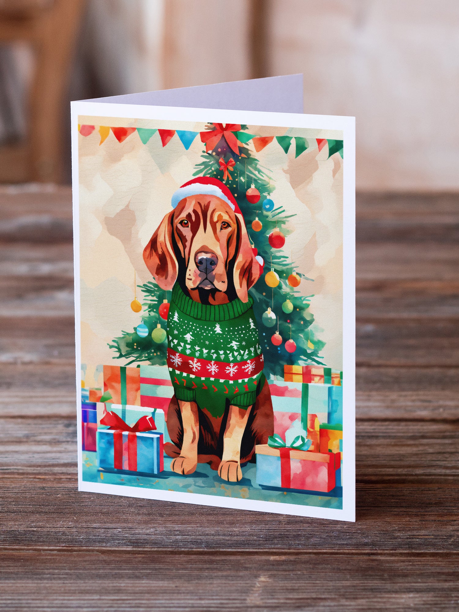 Vizsla Christmas Greeting Cards Pack of 8
