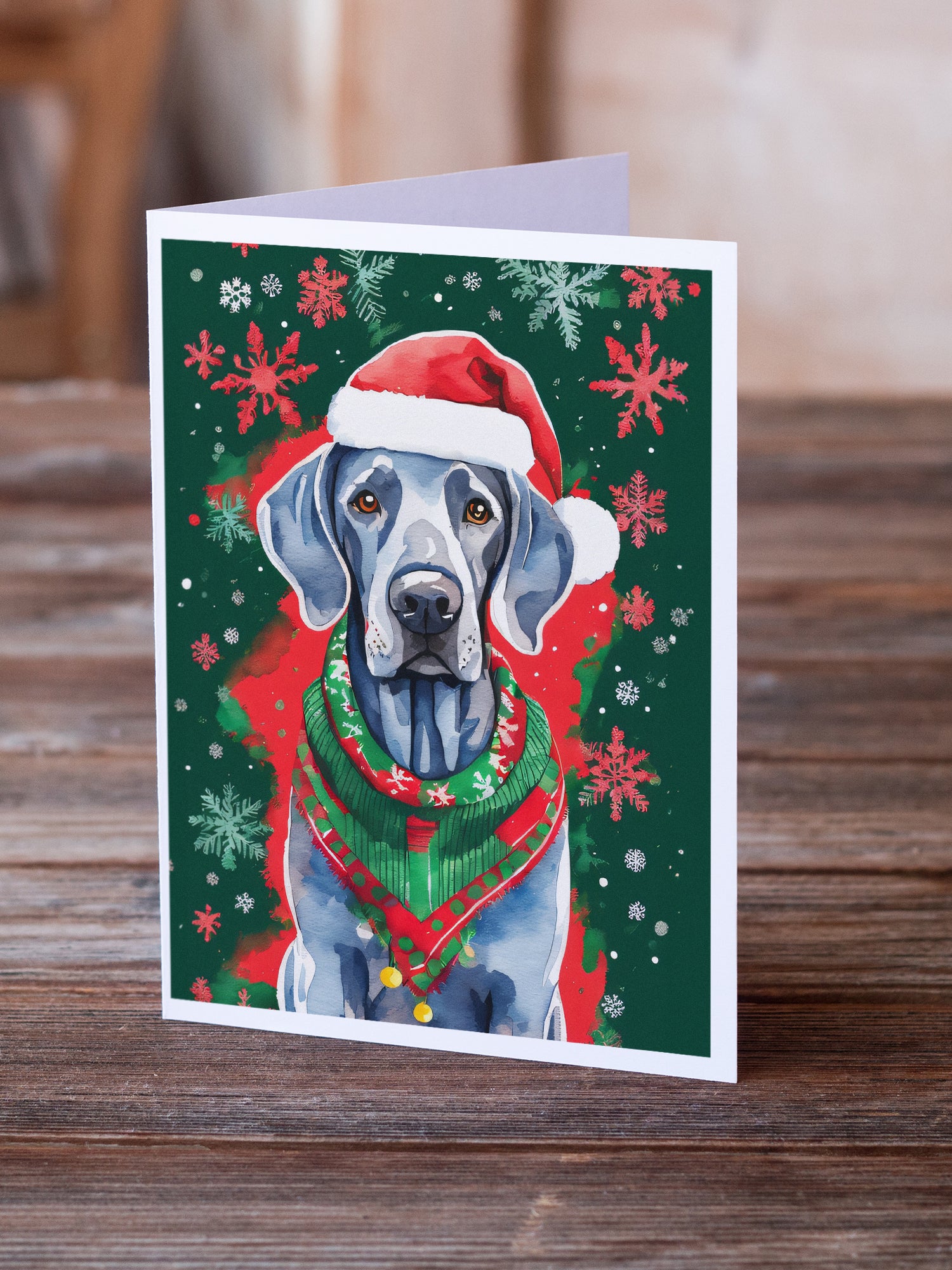 Buy this Weimaraner Christmas Greeting Cards Pack of 8