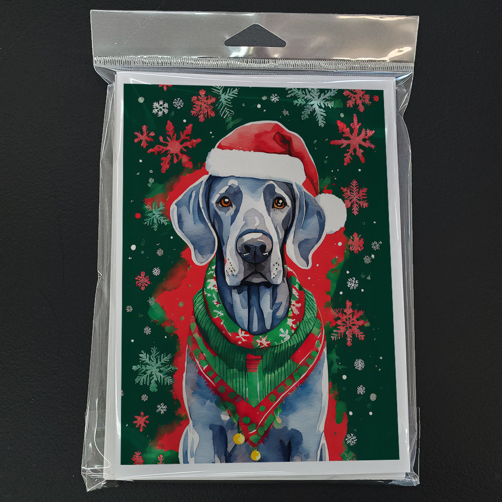 Weimaraner Christmas Greeting Cards Pack of 8