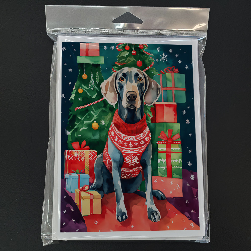 Weimaraner Christmas Greeting Cards Pack of 8