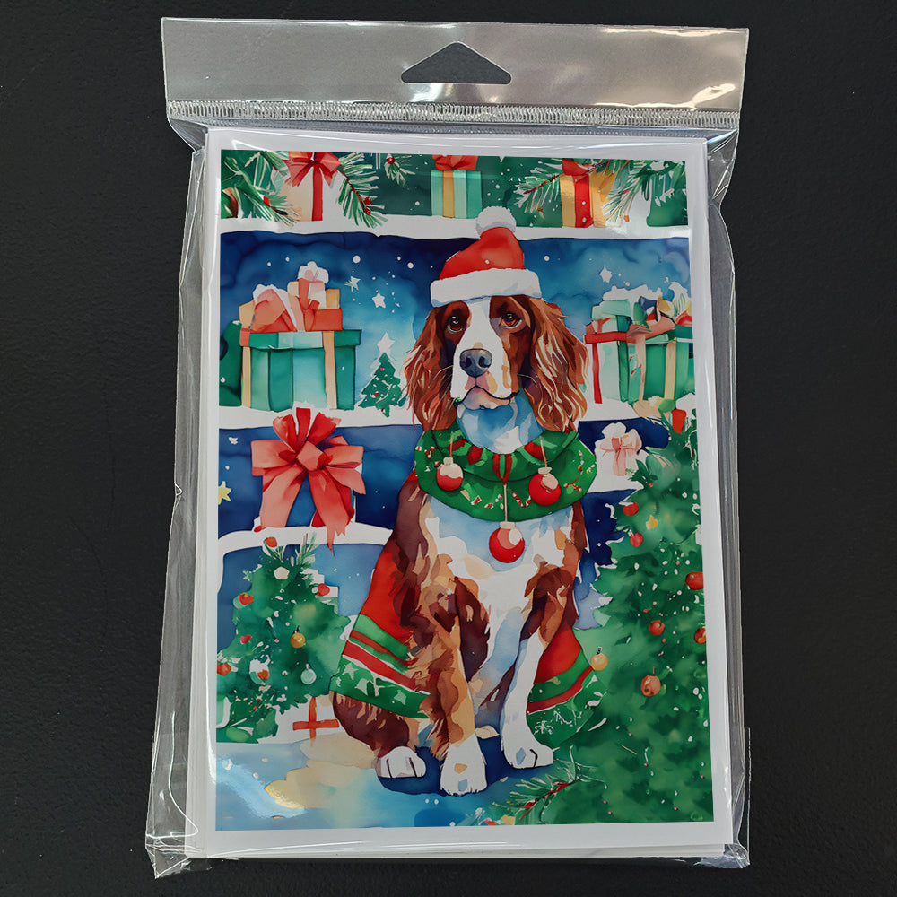 Welsh Springer Spaniel Christmas Greeting Cards Pack of 8