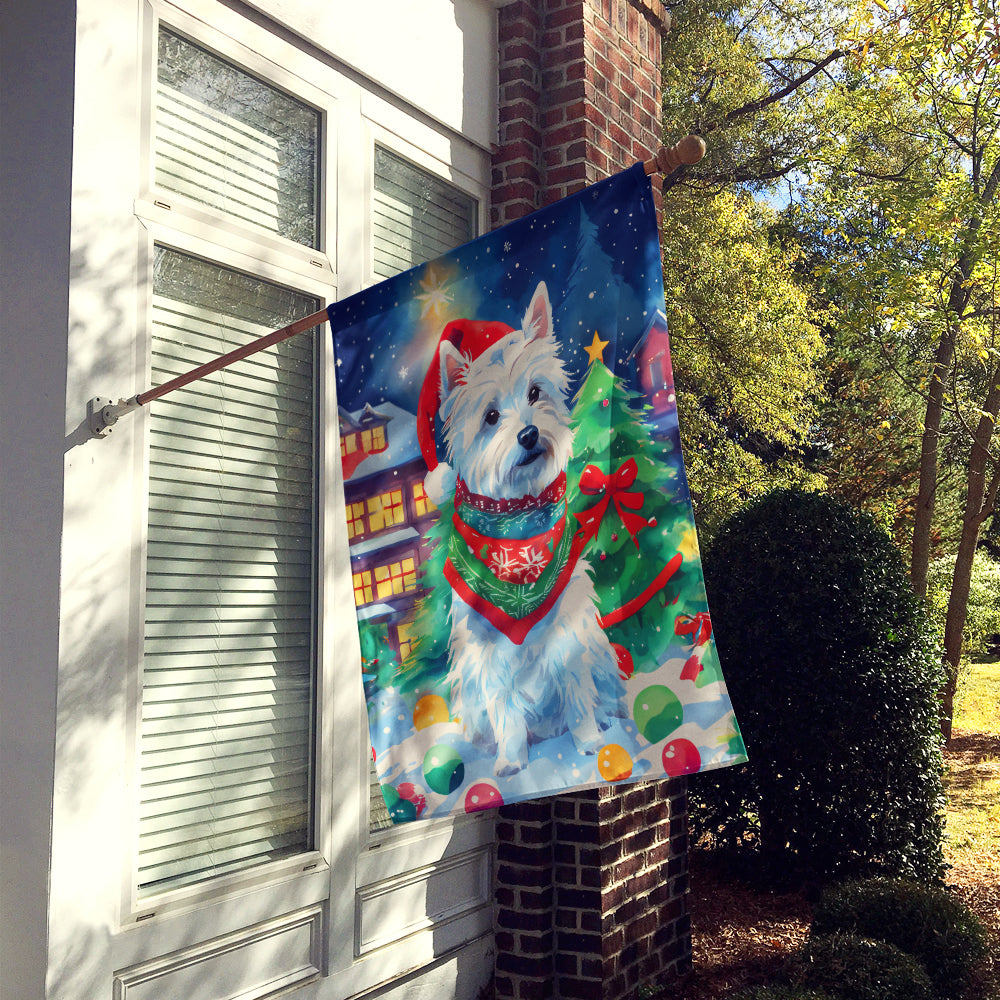 Buy this Westie Christmas House Flag