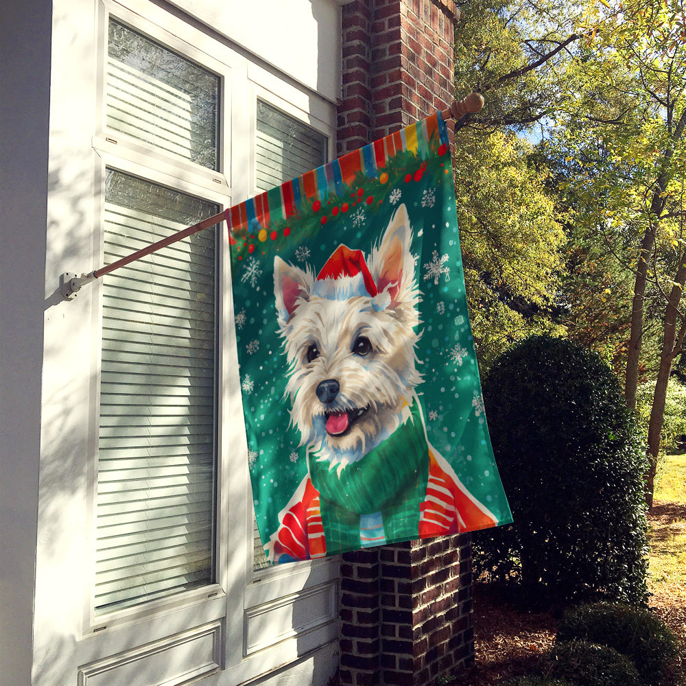 Buy this Westie Christmas House Flag