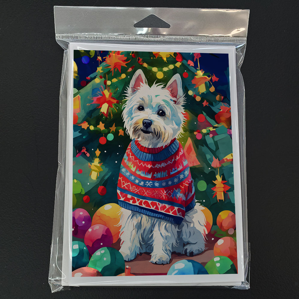 Westie Christmas Greeting Cards Pack of 8