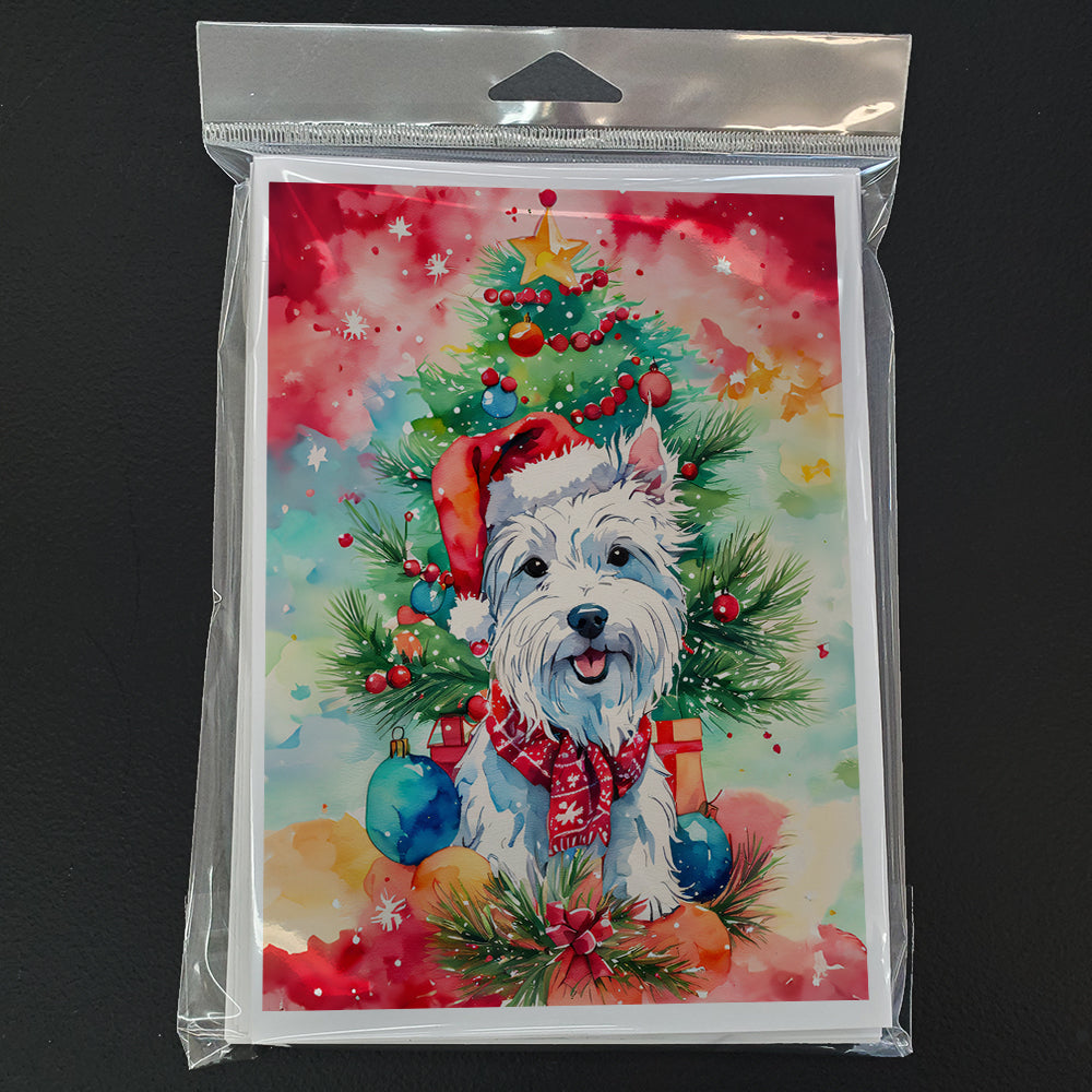 Westie Christmas Greeting Cards Pack of 8