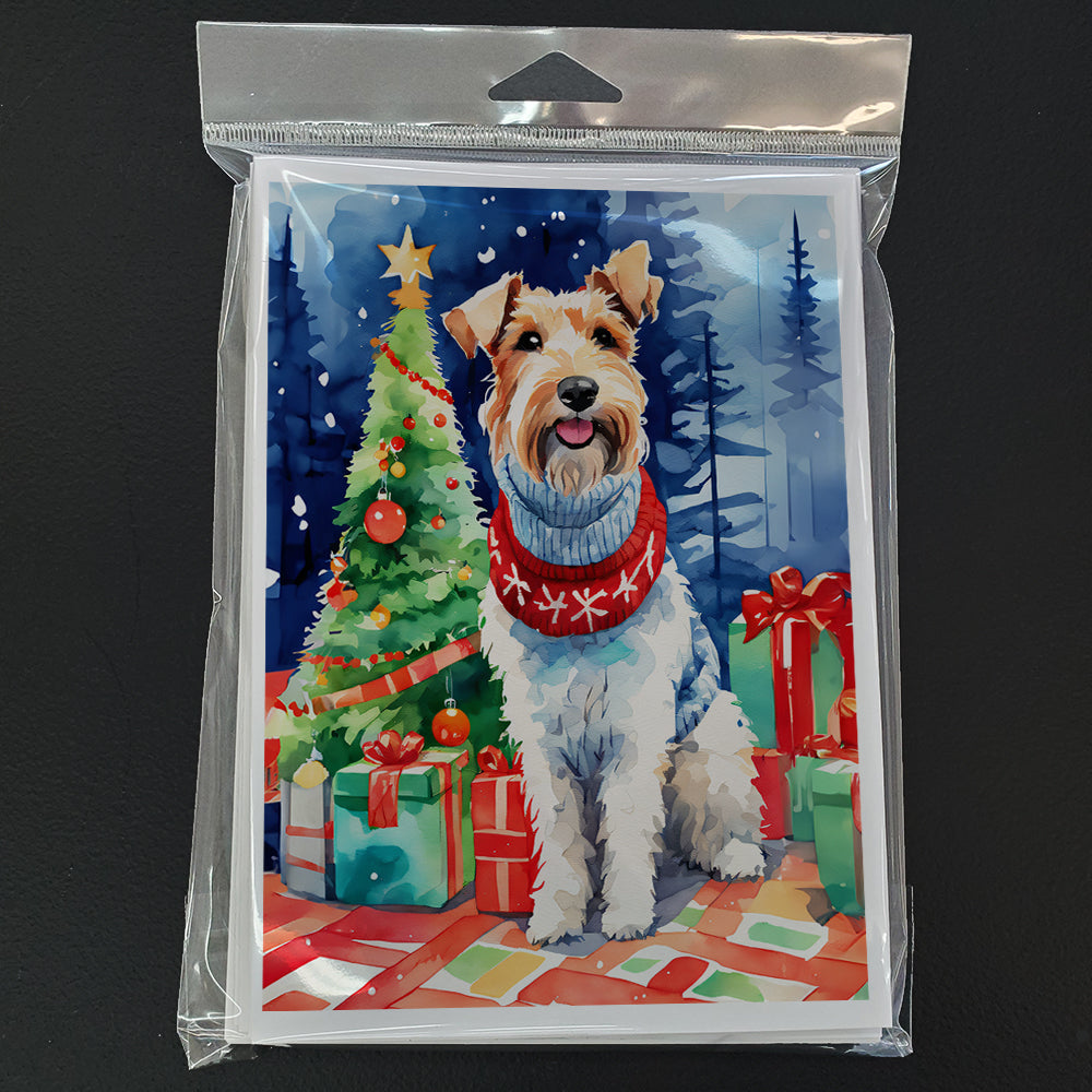 Wire Fox Terrier Christmas Greeting Cards Pack of 8