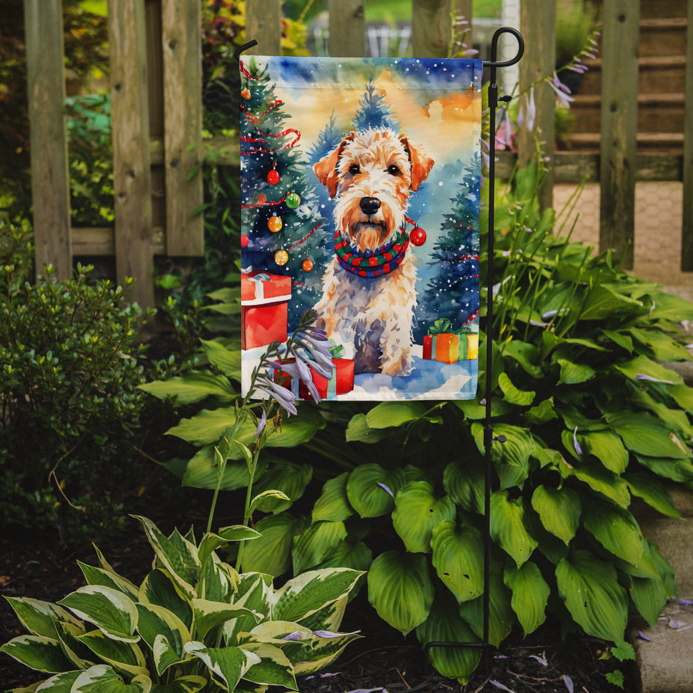 Wire Fox Terrier Christmas Garden Flag