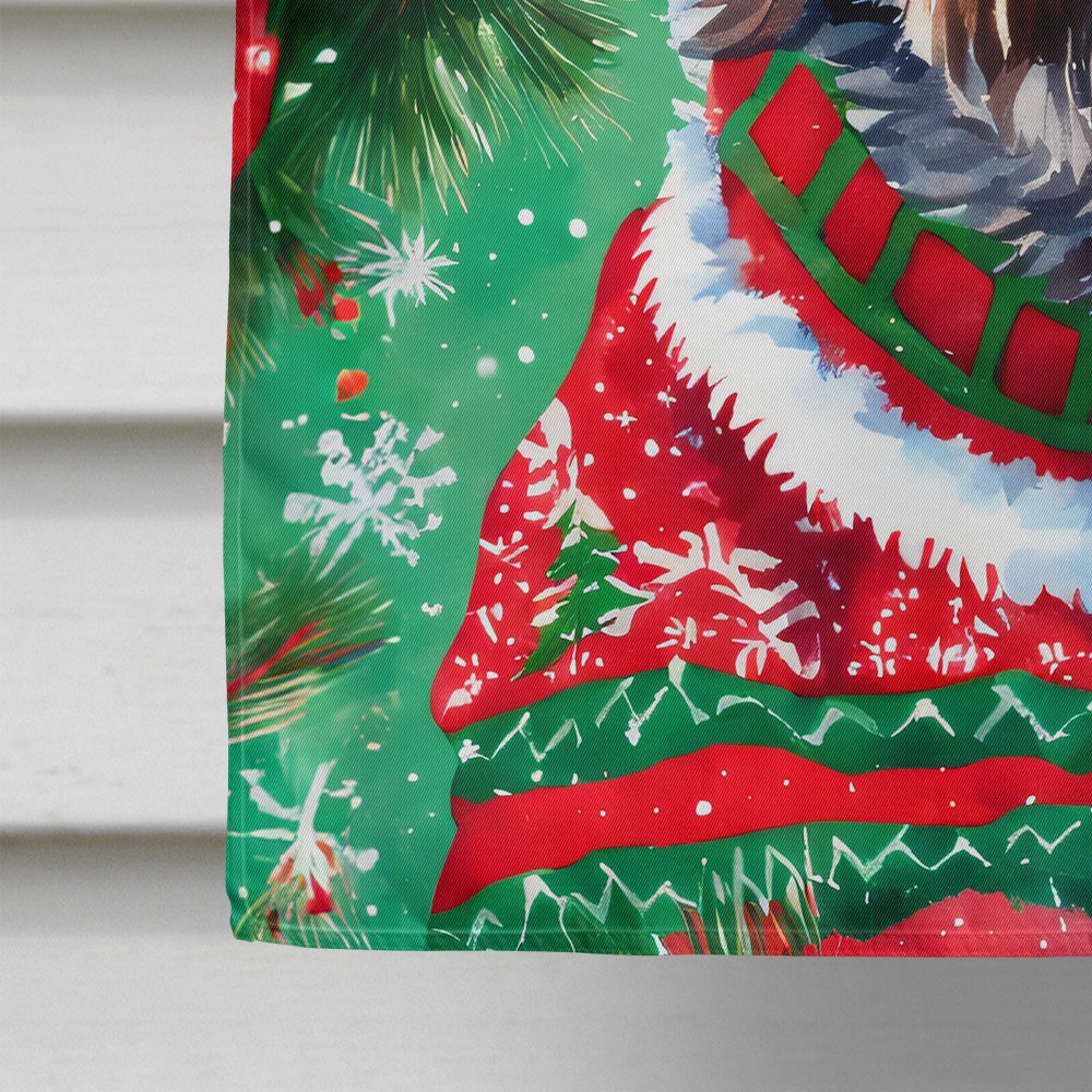Wirehaired Pointing Griffon Christmas House Flag