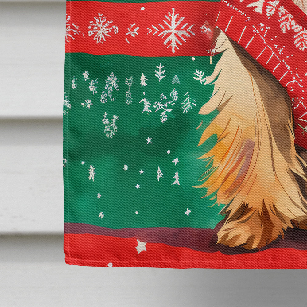 Yorkshire Terrier Yorkie Christmas House Flag