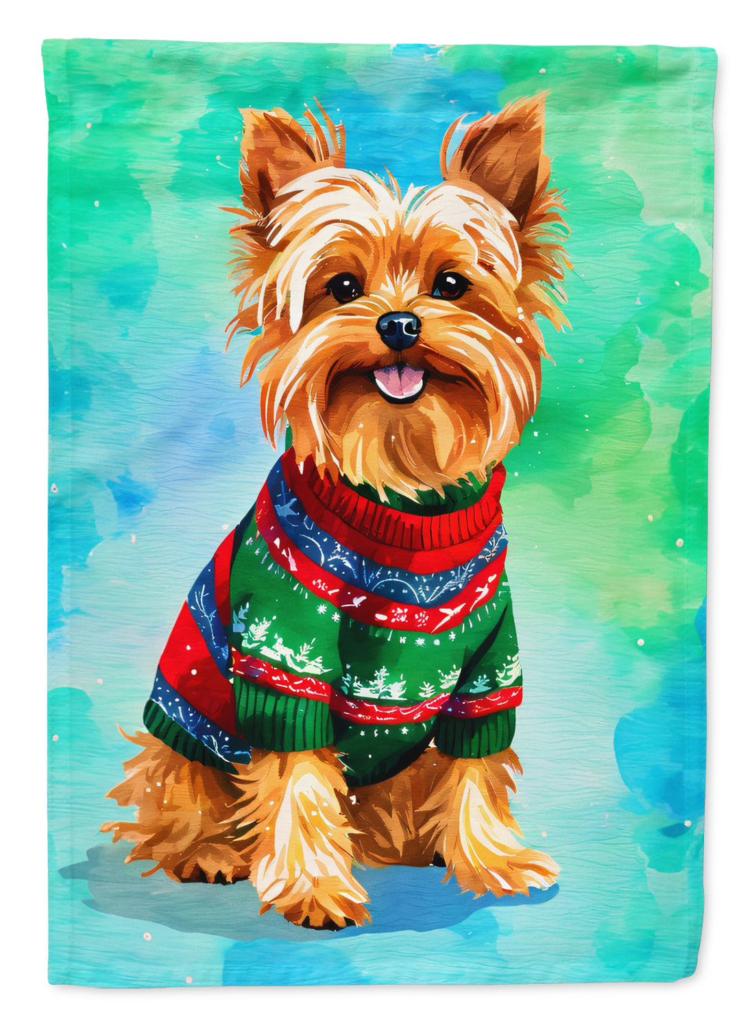 Buy this Yorkshire Terrier Yorkie Christmas House Flag
