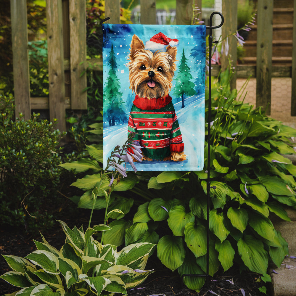Yorkshire Terrier Yorkie Christmas Garden Flag