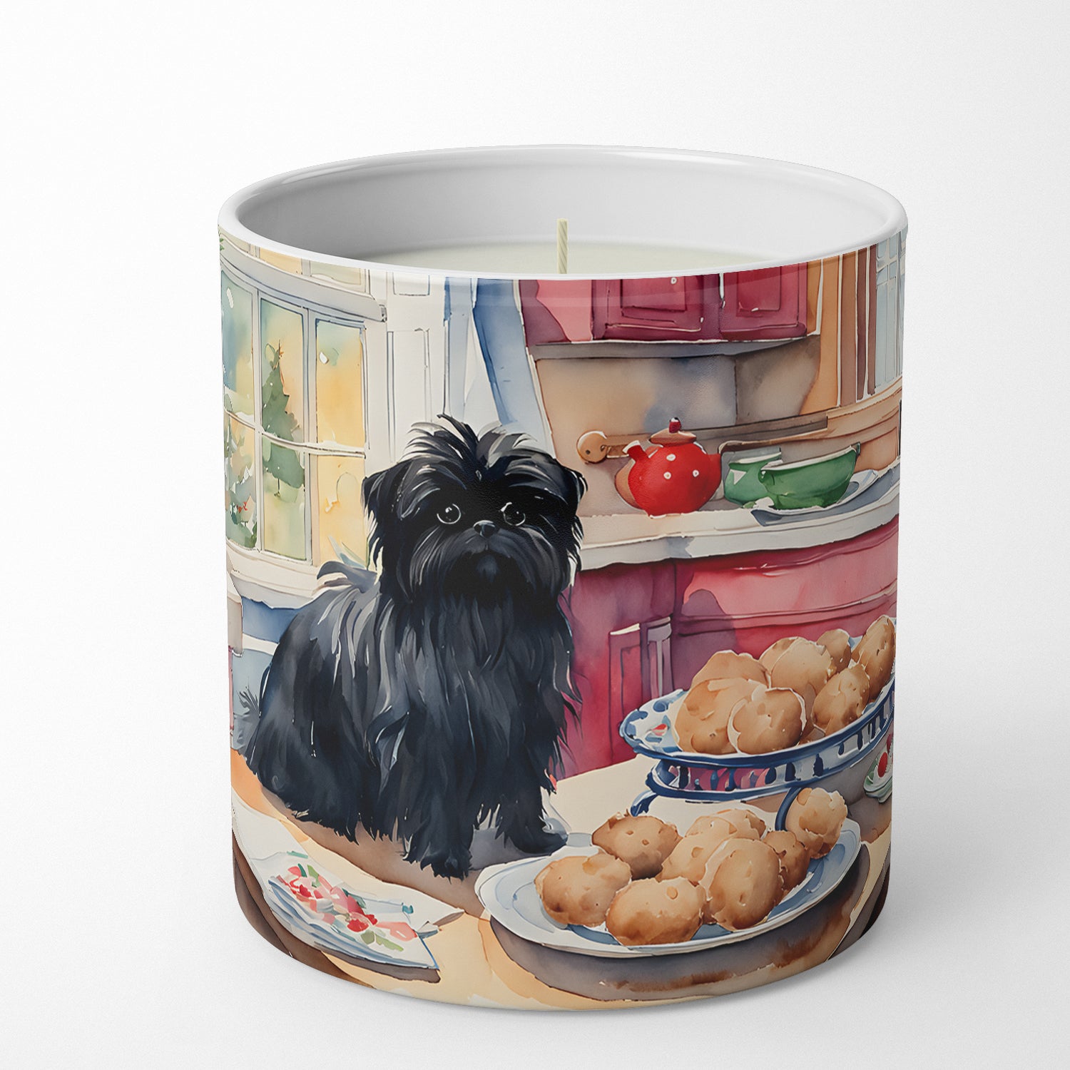 Affenpinscher Christmas Cookies Decorative Soy Candle
