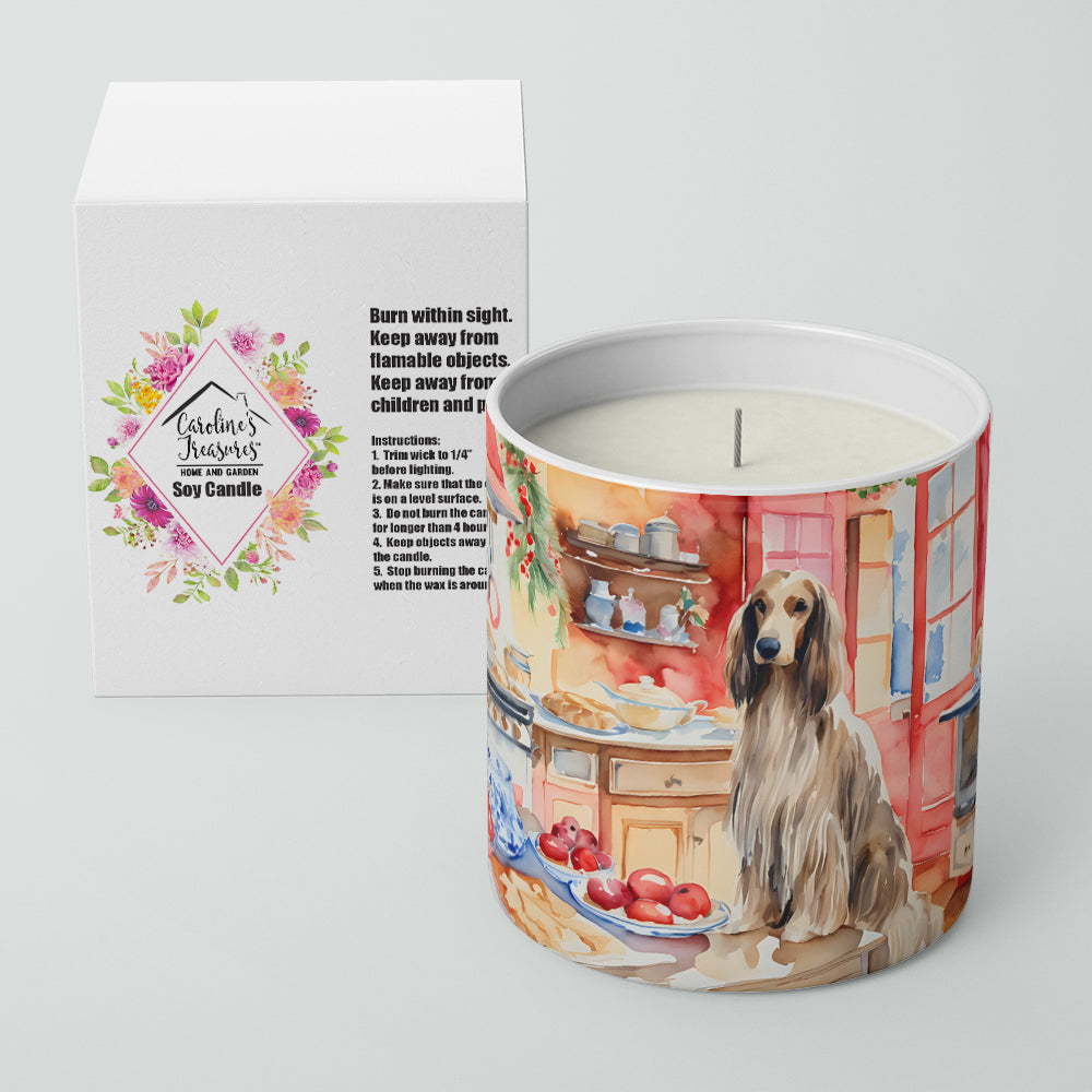 Afghan Hound Christmas Cookies Decorative Soy Candle