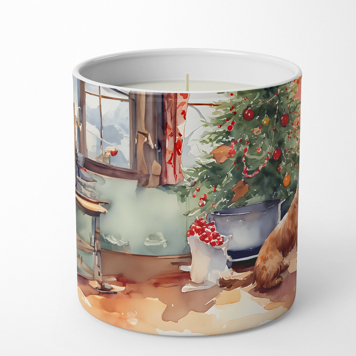 Airedale Terrier Christmas Cookies Decorative Soy Candle