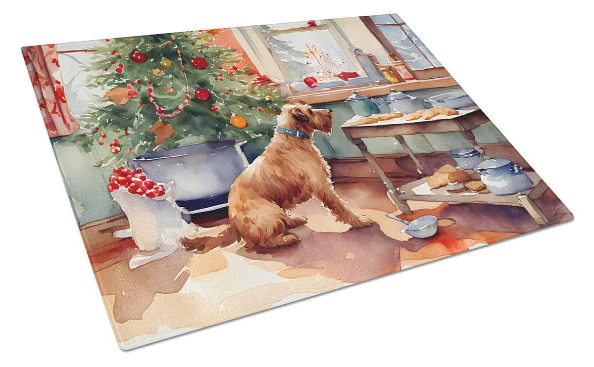 Buy this Airedale Terrier Christmas Cookies Glass Cutting Board