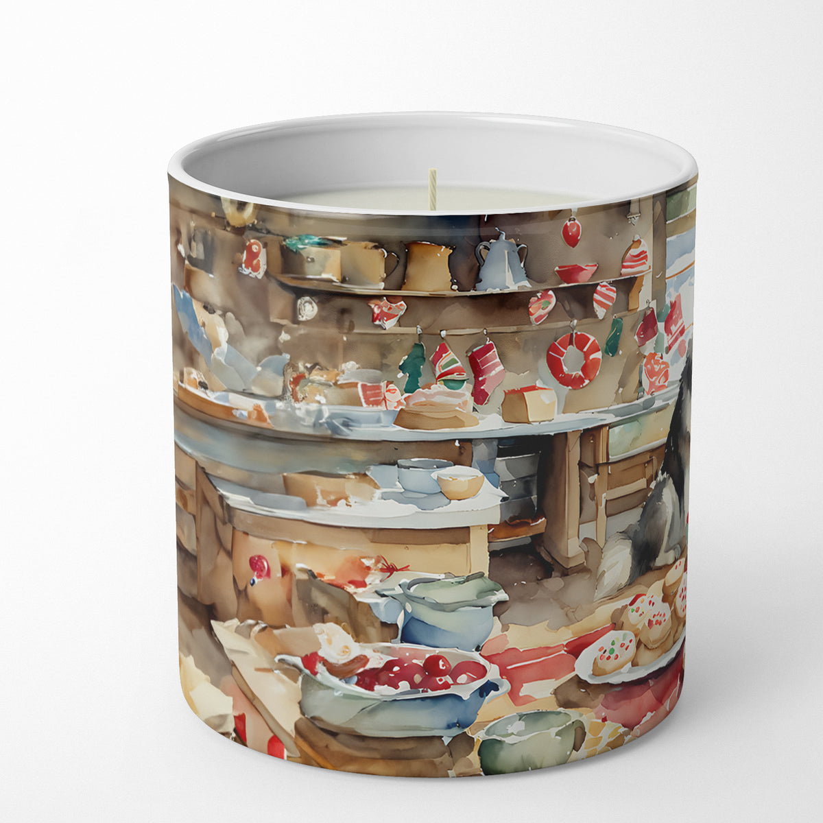 Caroline's Treasures Alaskan Malamute Christmas Cookies Decorative Soy Candle