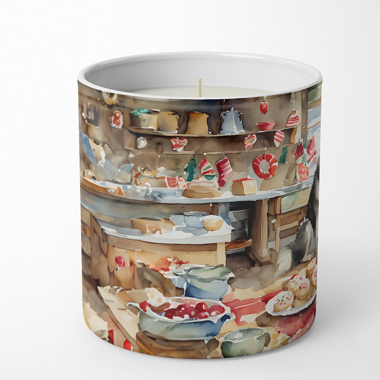 Caroline's Treasures Alaskan Malamute Christmas Cookies Decorative Soy Candle