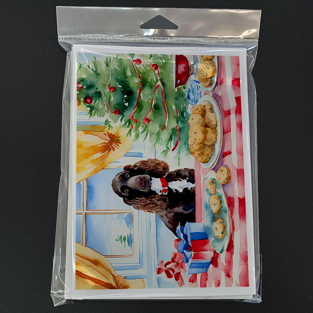 American Water Spaniel Christmas Cookies Greeting Cards Pack of 8