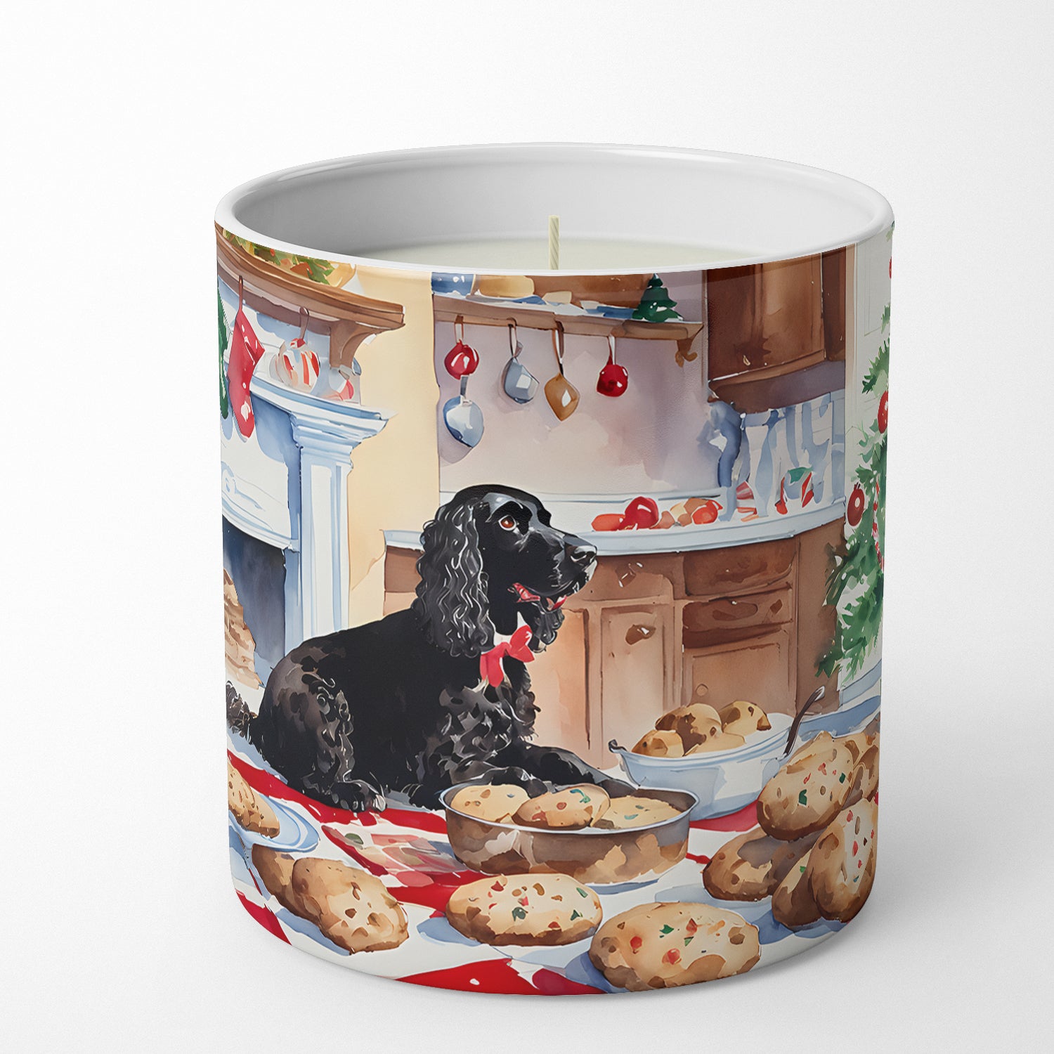 American Water Spaniel Christmas Cookies Decorative Soy Candle