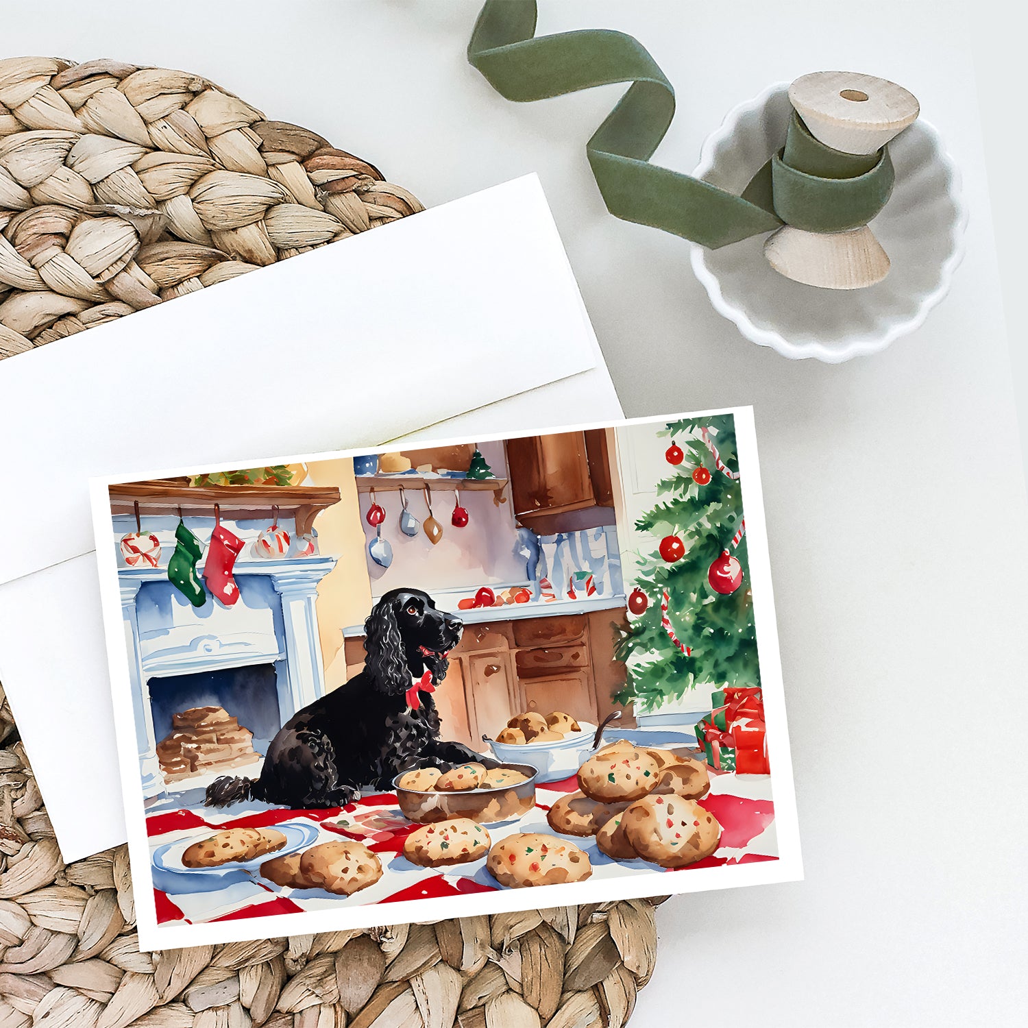 Buy this American Water Spaniel Christmas Cookies Greeting Cards Pack of 8