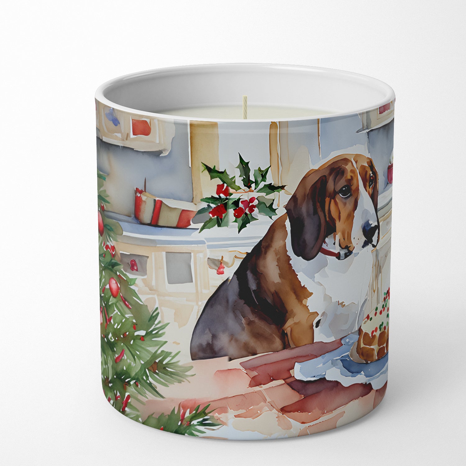 Basset Hound Christmas Cookies Decorative Soy Candle