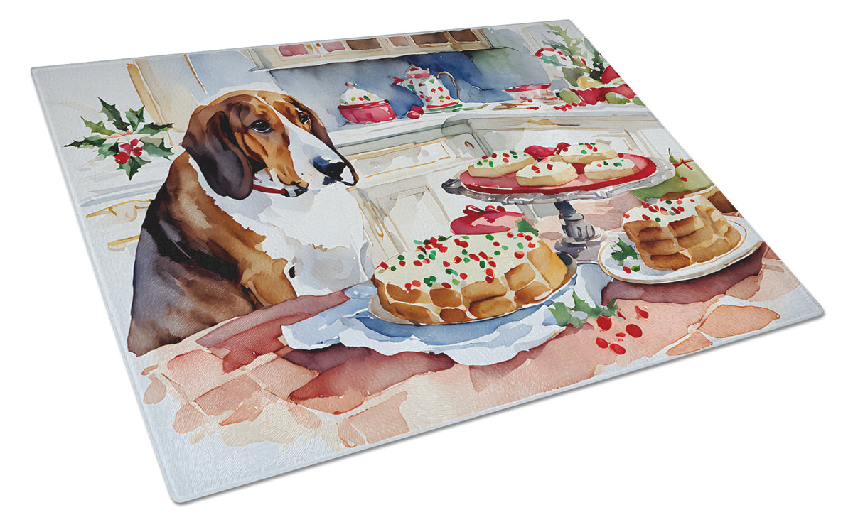 Buy this Basset Hound Christmas Cookies Glass Cutting Board
