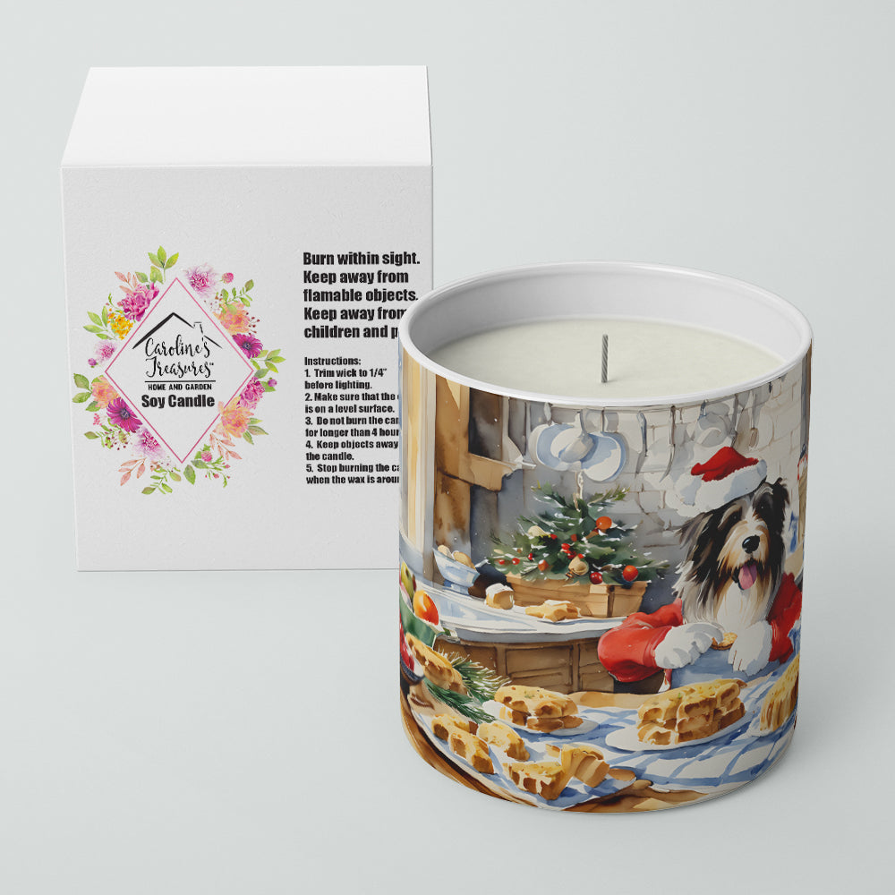 Bearded Collie Christmas Cookies Decorative Soy Candle