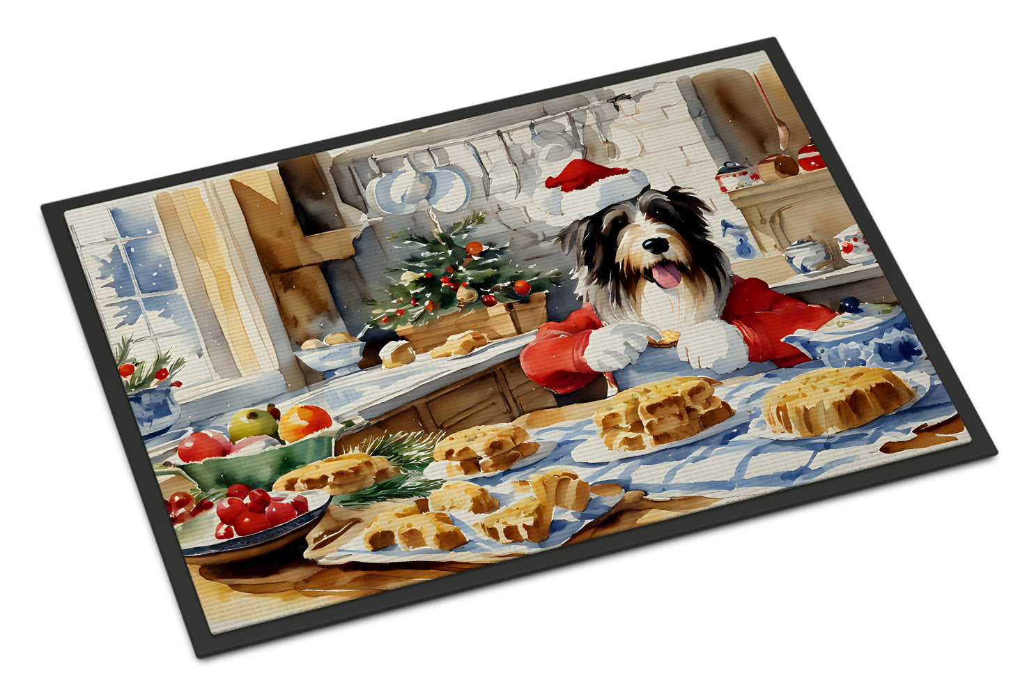 Buy this Bearded Collie Christmas Cookies Doormat