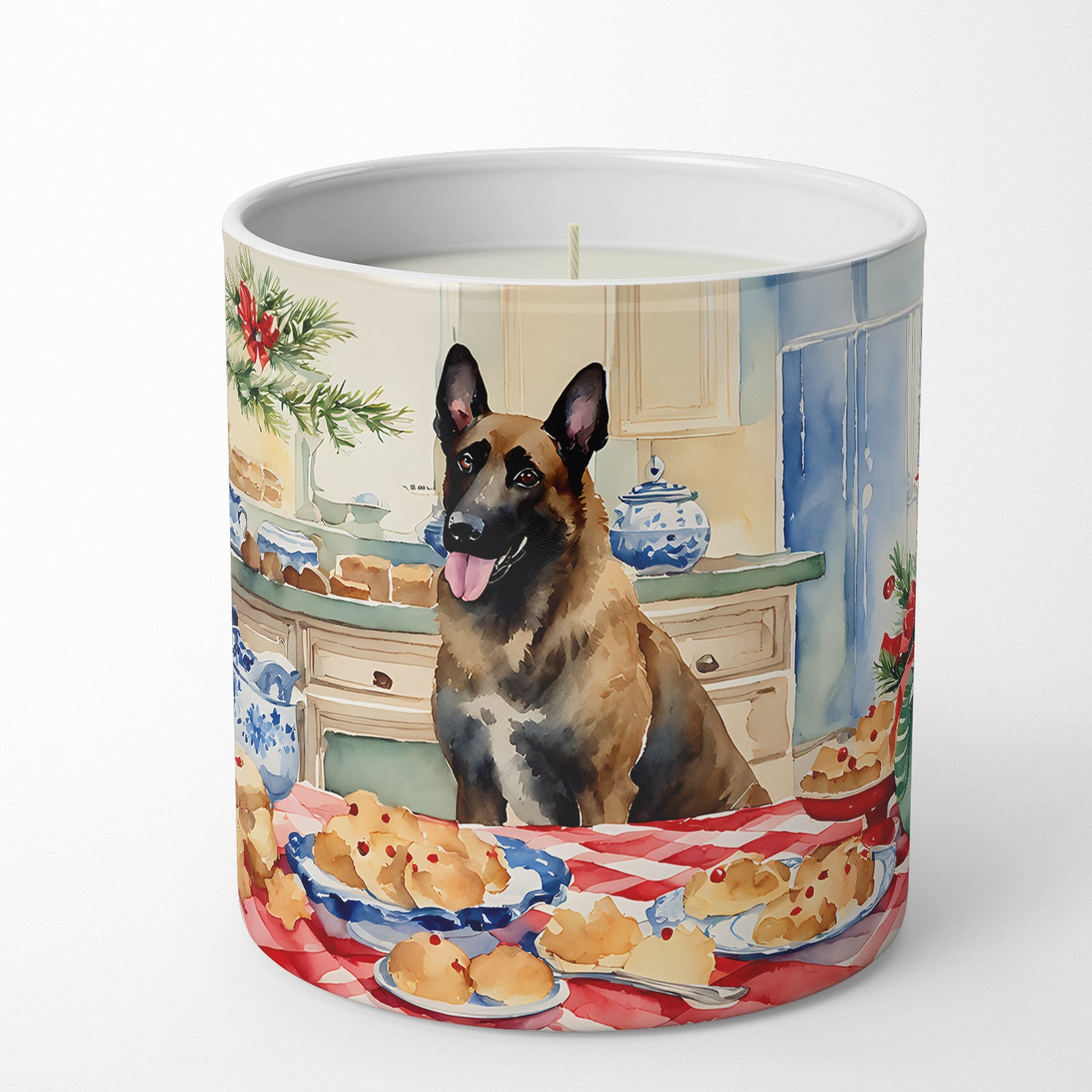 Belgian Malinois Christmas Cookies Decorative Soy Candle