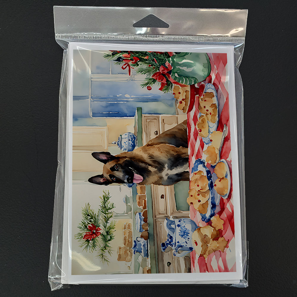 Belgian Malinois Christmas Cookies Greeting Cards Pack of 8