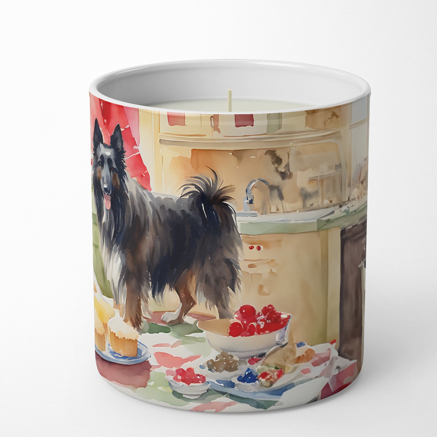 Belgian Sheepdog Christmas Cookies Decorative Soy Candle