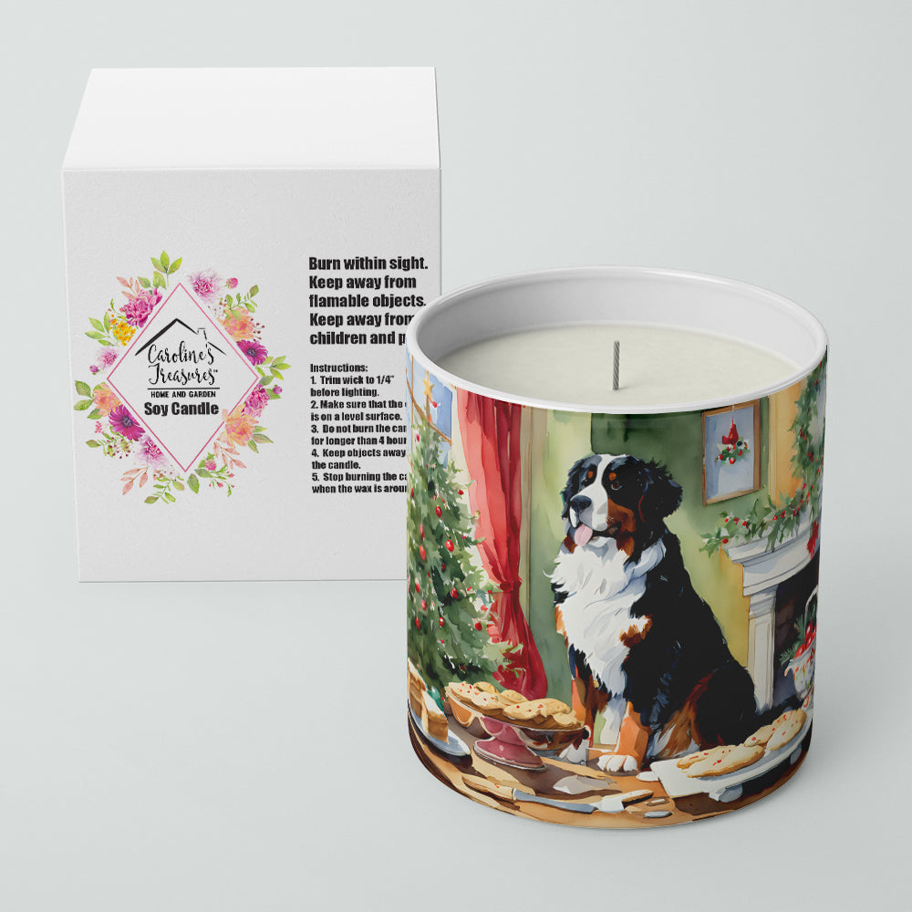 Bernese Mountain Dog Christmas Cookies Decorative Soy Candle