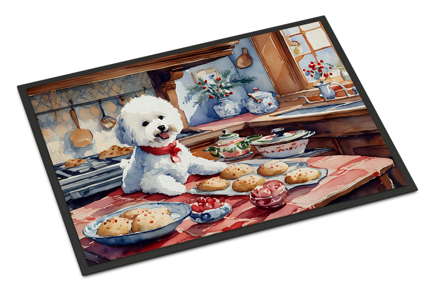 Buy this Bichon Frise Christmas Cookies Doormat