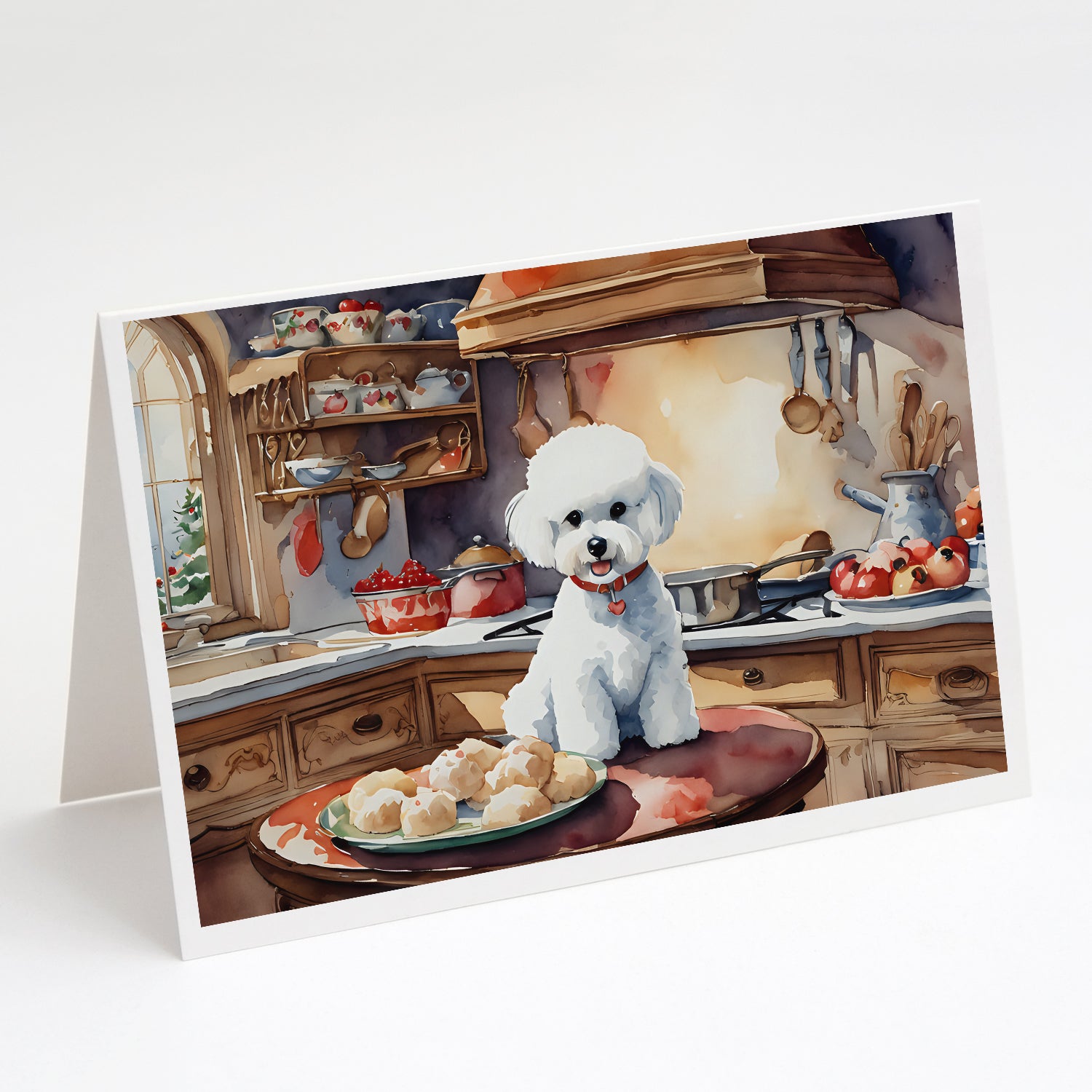 Buy this Bichon Frise Christmas Cookies Greeting Cards Pack of 8