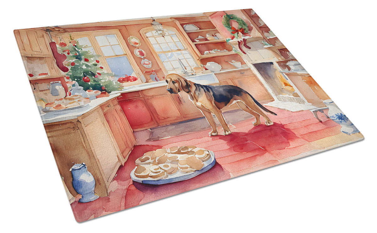 Buy this Bloodhound Christmas Cookies Glass Cutting Board