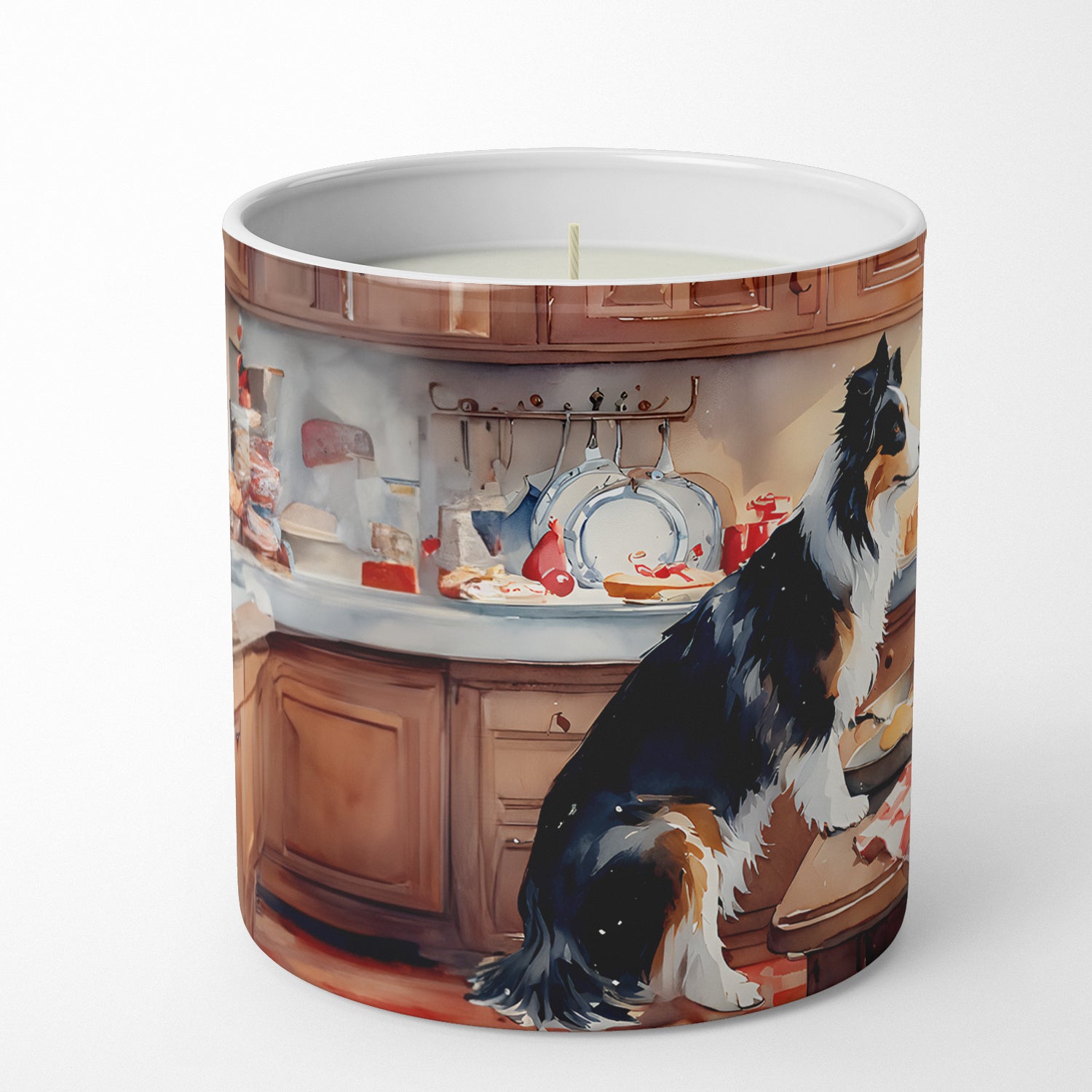 Border Collie Christmas Cookies Decorative Soy Candle
