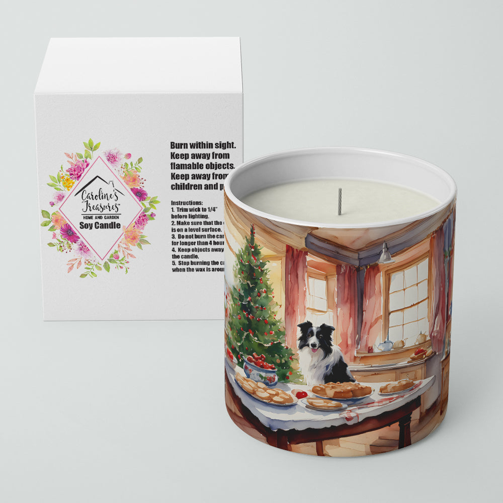 Border Collie Christmas Cookies Decorative Soy Candle