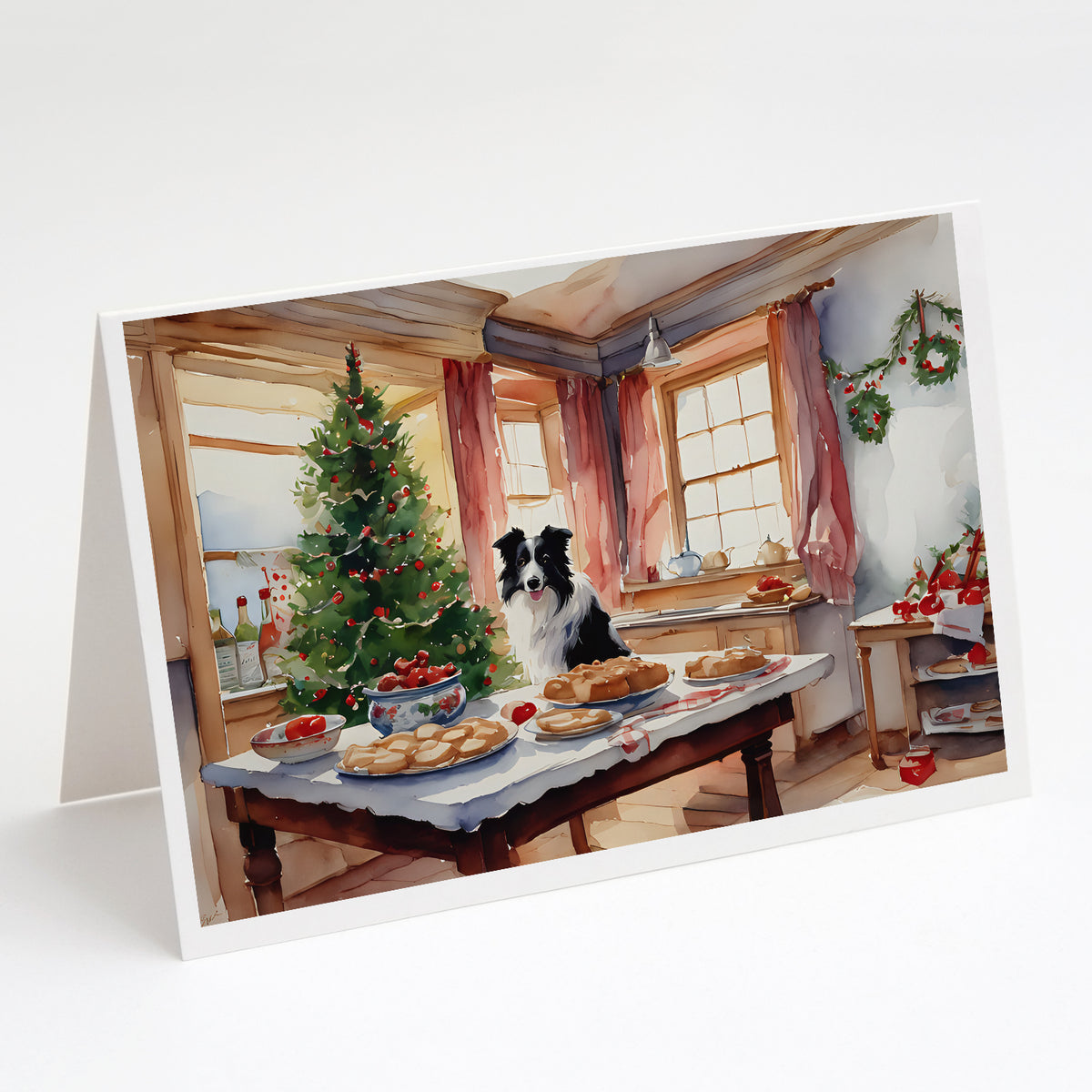Buy this Border Collie Christmas Cookies Greeting Cards Pack of 8