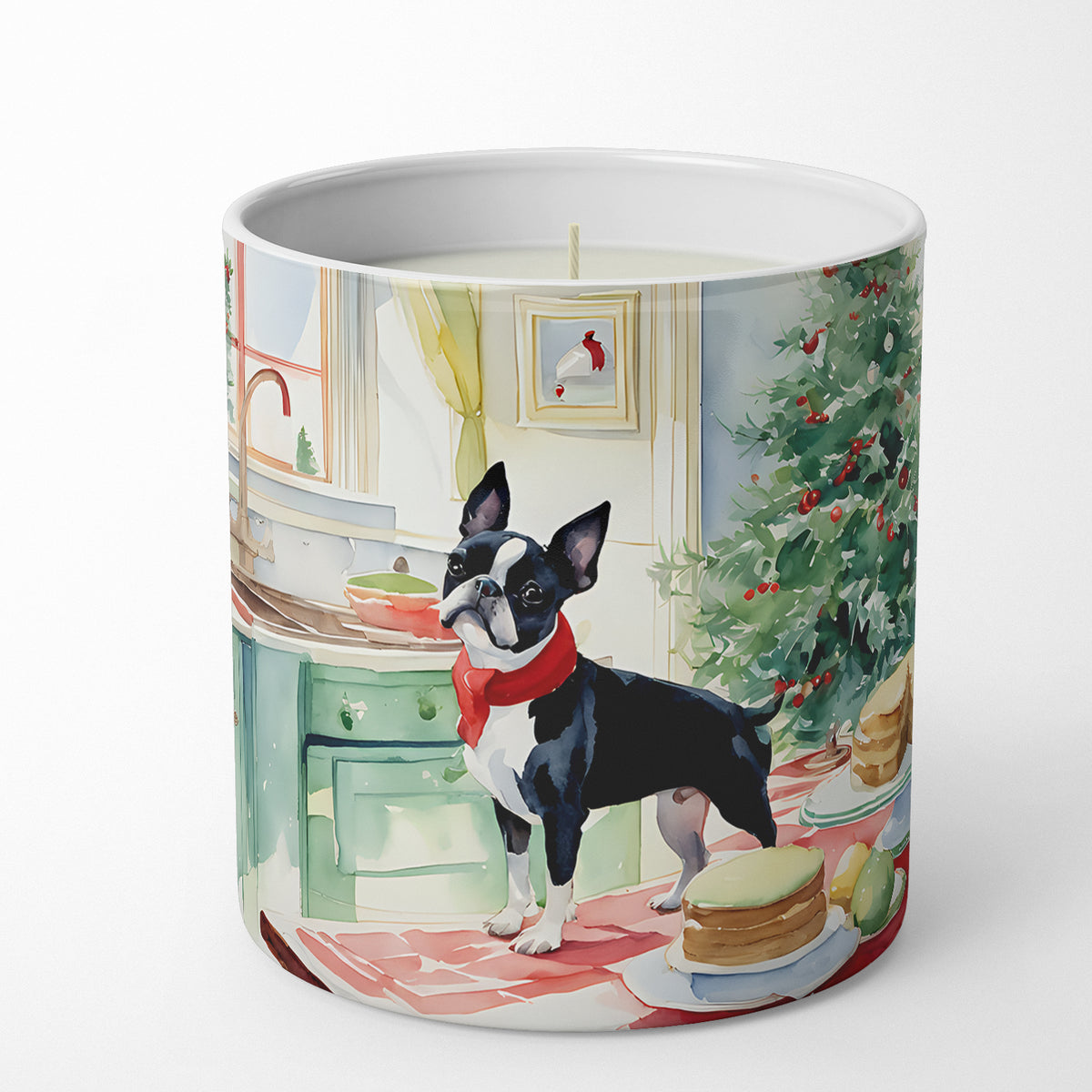 Buy this Boston Terrier Christmas Cookies Decorative Soy Candle