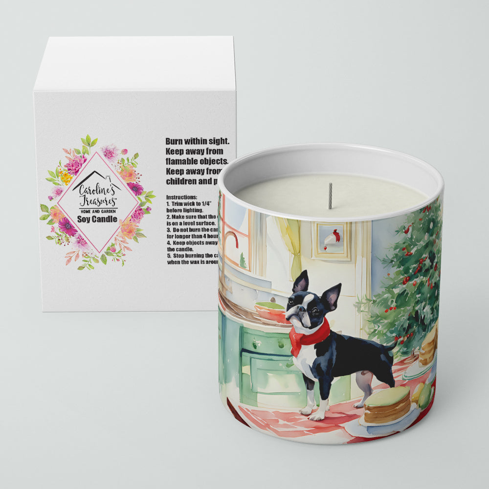 Boston Terrier Christmas Cookies Decorative Soy Candle