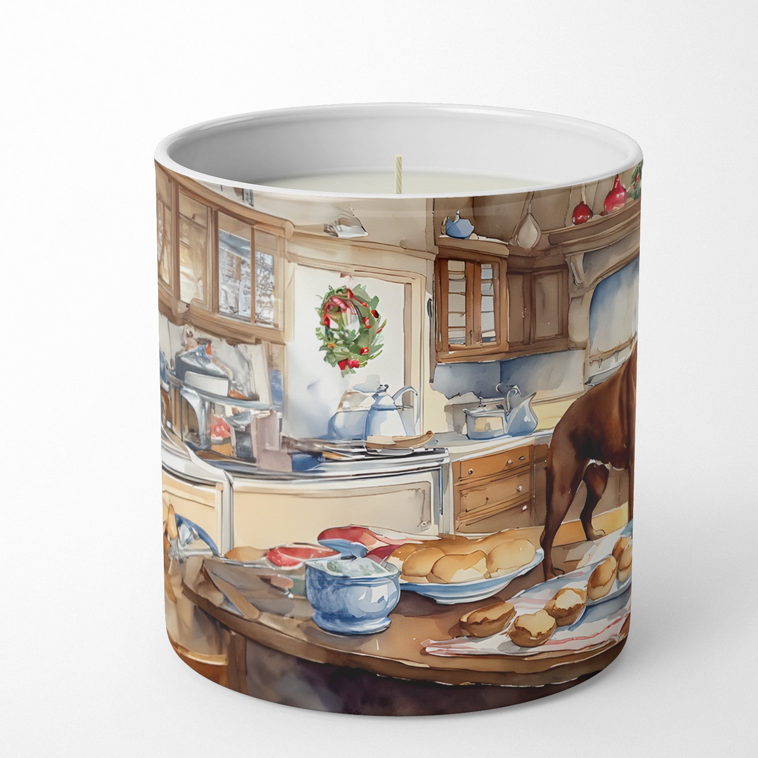 Boxer Christmas Cookies Decorative Soy Candle