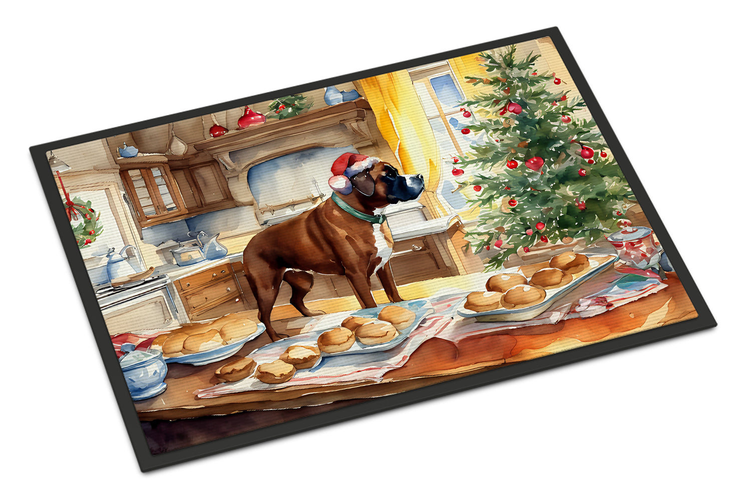 Buy this Boxer Christmas Cookies Doormat