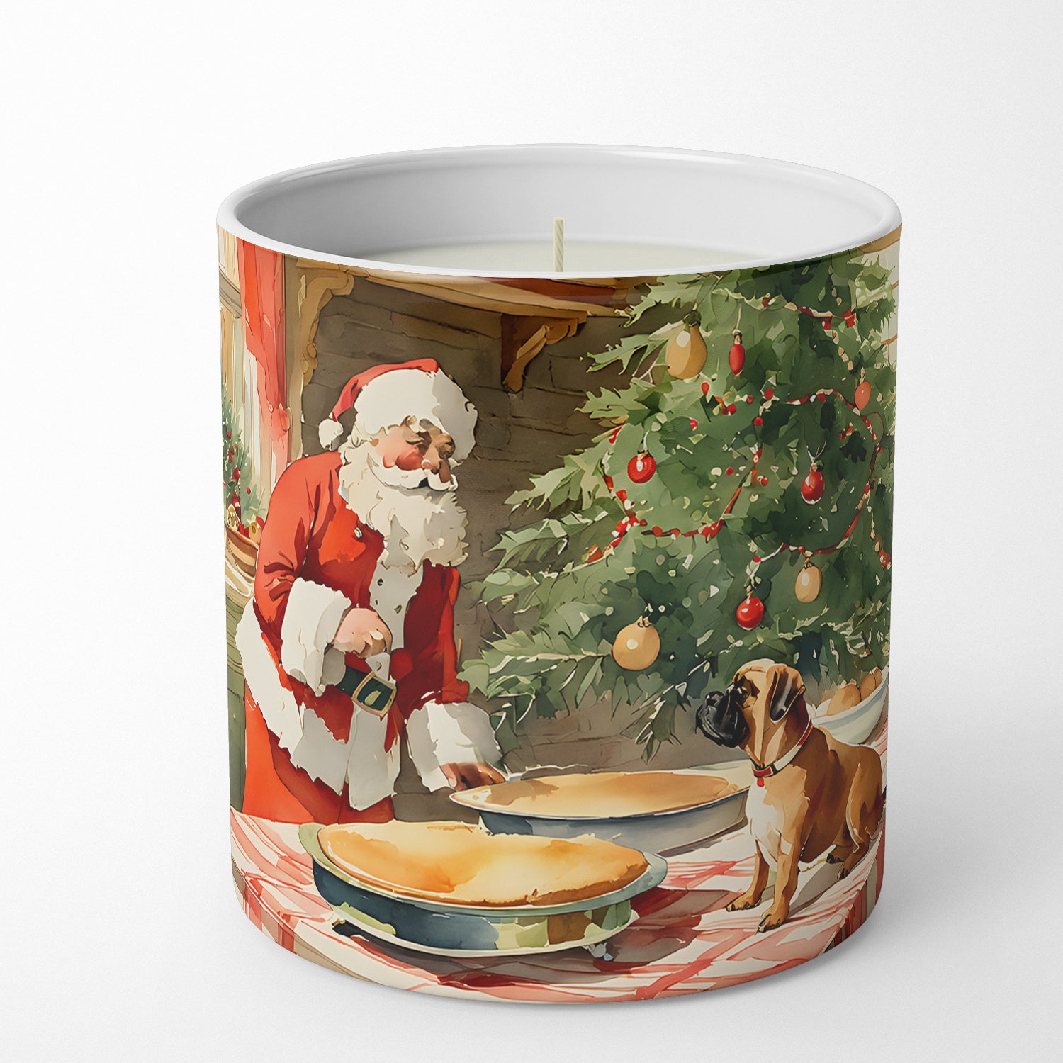 Bullmastiff Christmas Cookies Decorative Soy Candle