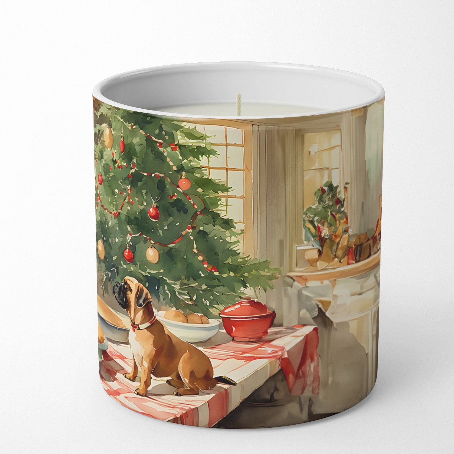 Bullmastiff Christmas Cookies Decorative Soy Candle