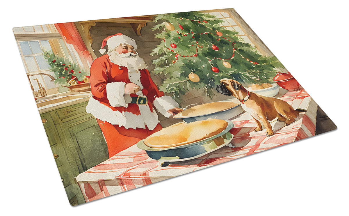 Buy this Bullmastiff Christmas Cookies Glass Cutting Board
