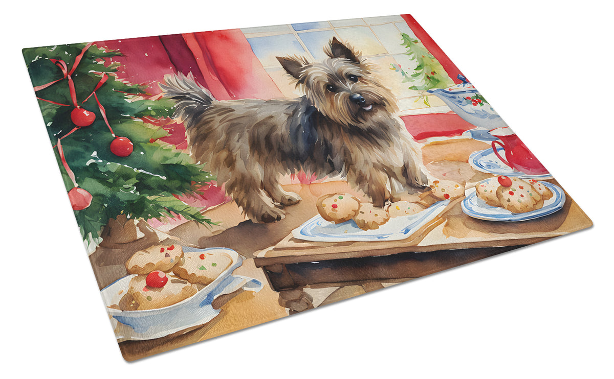 Buy this Cairn Terrier Christmas Cookies Glass Cutting Board