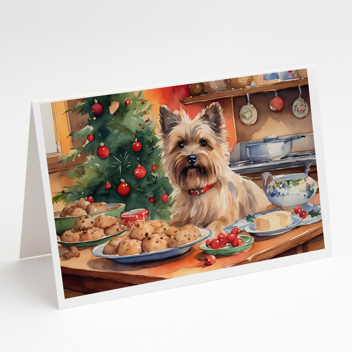 Buy this Cairn Terrier Christmas Cookies Greeting Cards Pack of 8